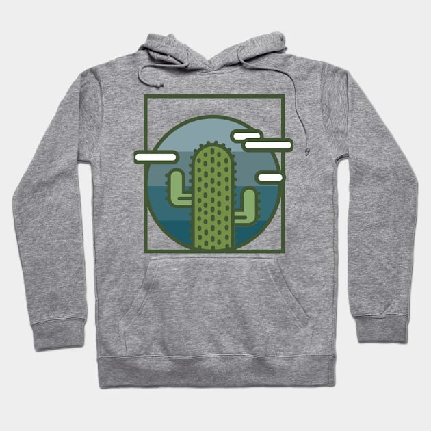 Vintage Cactus Flower Desert Types Hoodie by ChristianShirtsStudios